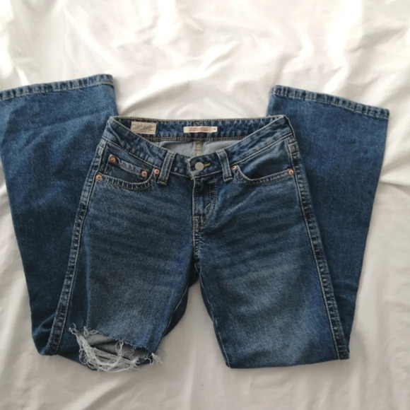 Levi's Noughties Bootcut Flare Jeans in See No More Wash Low Rise Y2K 2000s 26 - Picture 7 of 16